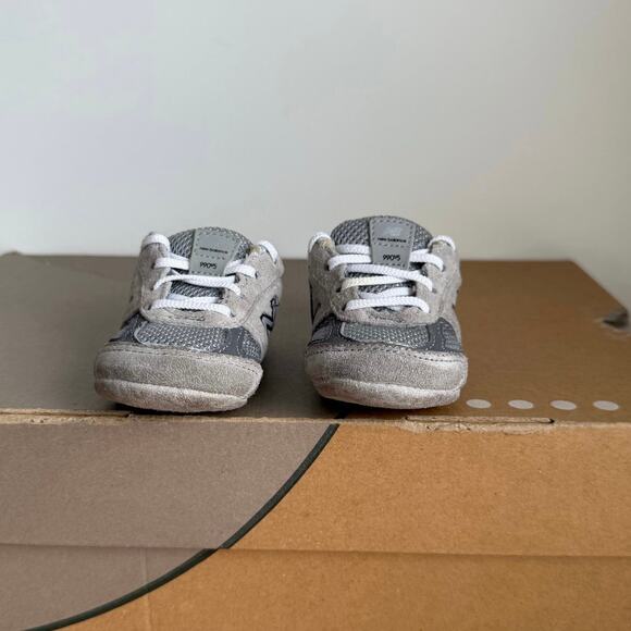 New Balance 990 V5 Grey/White Crib Sneakers- SZ  2 C - Picture 9 of 12